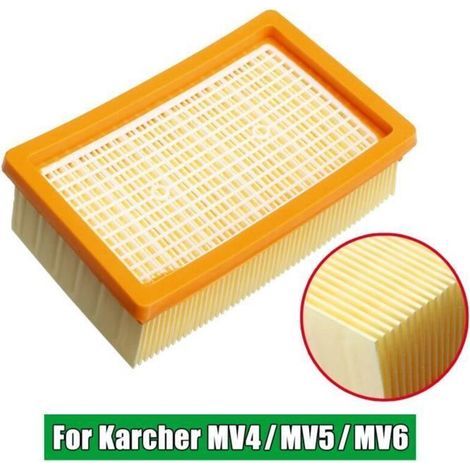 pair Aspirateur Plat Filtre Replacement Pour Karcher MV4 MV5 MV6 (1/4)
