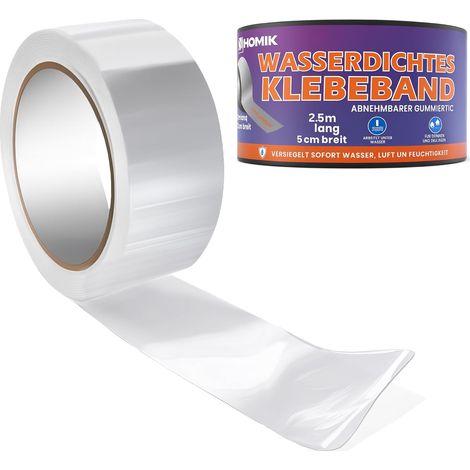 Ruban Adhésif Imperméable Transparent Ultra Résistant 5cm x 2,5m – Ruban de Réparation Étanche pour Surfaces Lisses, Bande d’Étanchéité Imperméable, Résistant aux UV (1/5)