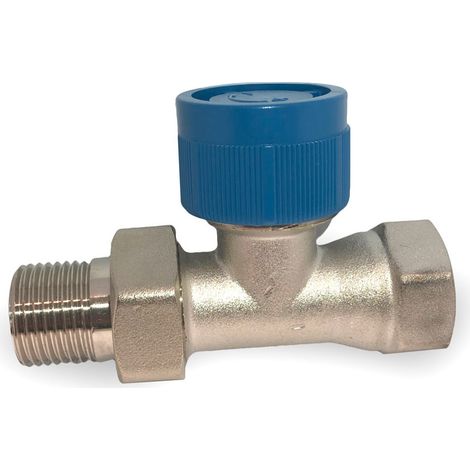 Thermostatventil Vorlaufverschraubung 1/2" Zoll Durchgang Ventil für Heizkörper Thermostatventil Vorlaufverschraubung 1/2" Zoll Durchgang Ventil für Heizkörper (1/5)