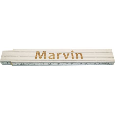 Zollstock Marvin 2 m weiß Zollstock