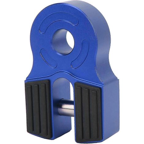 Manille de treuil, support de charge de 30 000 lb, goupille en fer avec revêtement en caoutchouc, universelle, compatible avec VTT et camionnettes, manille souple, anneau en D, bleu (1/5)