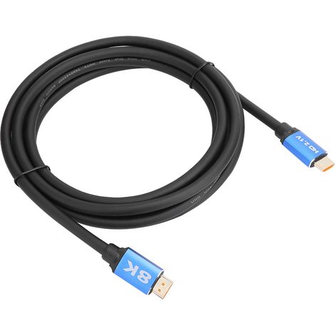 Câble vidéo HDMI 2.1V 8K pour ordinateur et télévision, en alliage d'aluminium, d'une longueur de 3 m (9,84 pi). (1/5)