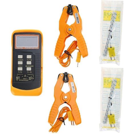 Thermomètre 6802II à double canal avec détecteur à thermocouple pour laboratoire et usine (1/4)