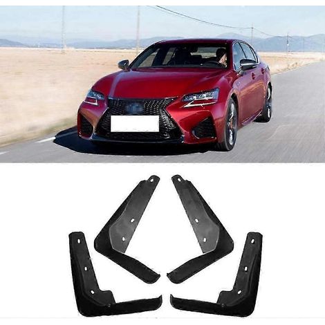 Lot de 4 bavettes de protection pour Lexus GS GS200 GS250 GS300 GS350 GS450 L10 (2012-2019), garde-boue et ailes profilés. (1/5)