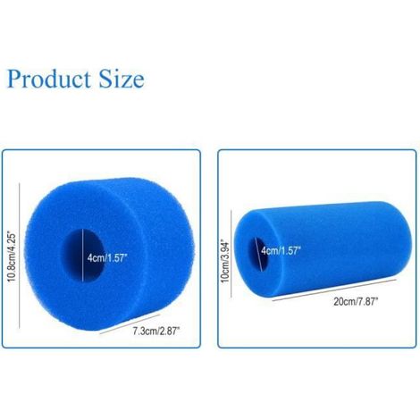 5pcs Réutilisable Lavable Éponge Coussin Filtre Mousse Bassin Pour Intex S1 Type Spa 10.87.34Cm (1/4)