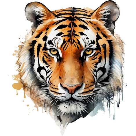Autocollant Mural  Tête de Tigre (1/3)