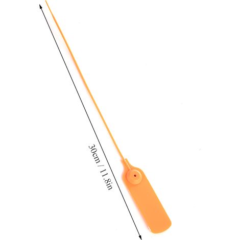 Plastique Collier Zip Jetable 30cm pour Sac Bagage Chaussures - 100Pcs Orange (1/5)