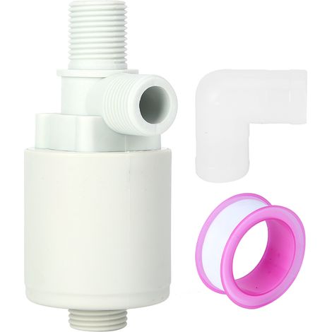Vanne à bille flottante à filetage mâle, entrée de réservoir, contrôle automatique du niveau d'eau, plastique G1/2 po (1/5)