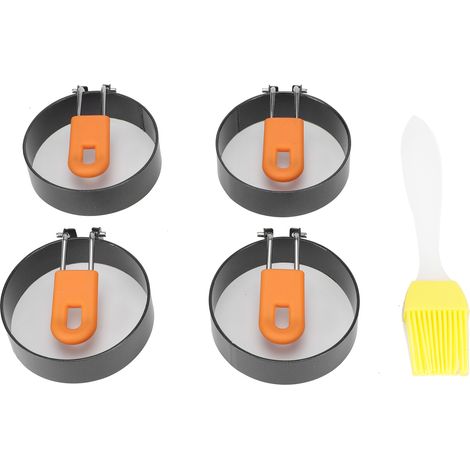Anneau de cuisson rond antiadhésif pour œufs et pancakes, moule à frire DIY accessoire cuisine (1/5)