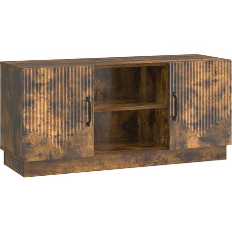Mobile TV Rovere Fumo 102 x 34,5 x 47 cm Legno ingegnerizzato vidaXL