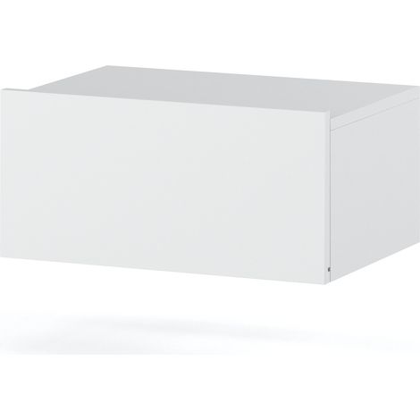 Comodino sospeso bianco 45 cm 1S Tavolino da comodino Mobili per camera da letto Nakastlik