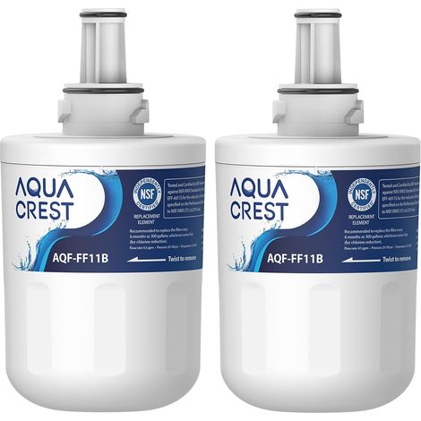 AQUA CREST AQF-FF11B Filtre à Eau,Remplacement pour Samsung® Aqua Pure Plus DA29-00003G, DA29-00003B, DA29-00003A, DA97-06317A, DA61-00159A, HAFCU1/XAA, HAFIN2/EXP, APP100, Forfait Peut Varier (2)