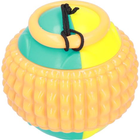 Balle d'entraînement extensible pour chien, jouet à mâcher avec corde en caoutchouc durable, pratique interactive en orange (1/5)