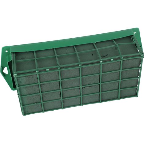 Cage à fleurs rectangulaire en mousse florale avec grille de support pour fleurs fraîches, décoration de mariage et de fête (1/5)