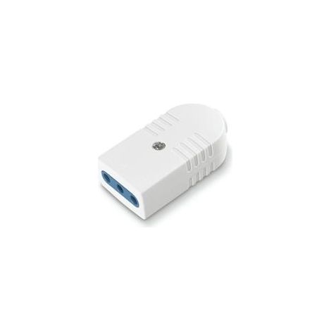 Presa Mobile, 2P+T 10A, Serie Azzurra, Bianca