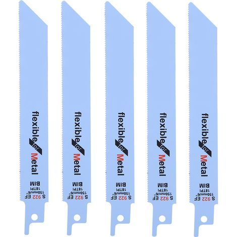 Kit de 5 lames de scie alternative en métal pour le travail du bois, outil électrique 150 mm / 5,9 pouces S922EF (1/5)