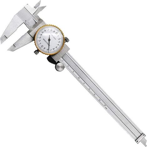 ÉTriers à Cadran 0-150Mm 0.02Mm Haute PréCision Industrie Acier Inoxydable Vernier éTrier Antichoc MéTrique Outil de Mesure (1/5)