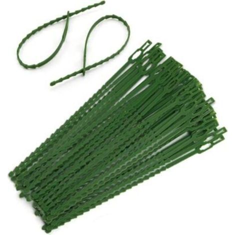 Set di 60 fascette regolabili per piante - 23 cm - Versatili - Robuste - Plastica - Per giardini, piante e alberi -Crezuo