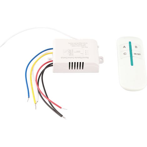 Interrupteur Télécommandé Sans Fil 3 Canaux pour Éclairage Numérique 180-240V 300W par Canal -KZQ (1/5)