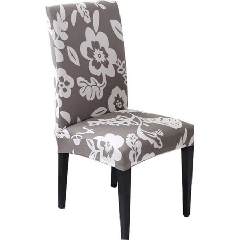 Housse De Chaise Salle À Manger Extensible Pour Un Ajustement Universel Lycra Étirable Durable Pour Banquet Hôtel Décor De Restaurant (Motif De Feuille, 4 Pièces) (1/5)