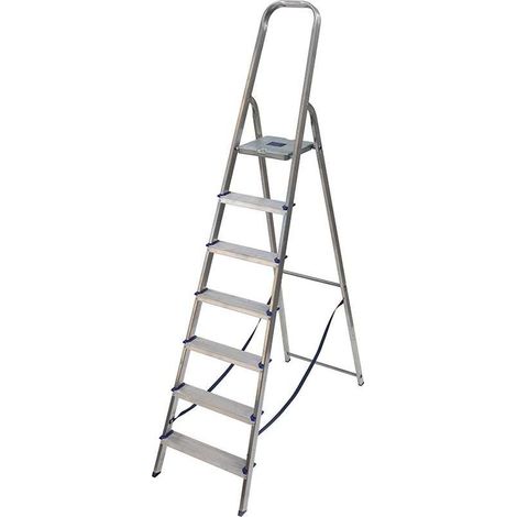 Scala alfa 7 gradini in alluminio, portata 150 kg