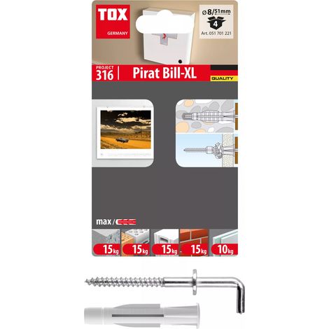 Cheville tox trika forma 22 facile installation universelle 8x51 mm (1/5)