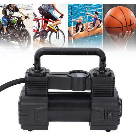 Kit de gonfleur de pneus sans fil intelligent pour voiture, compresseur 12 V, pompe robuste à double cylindre, gonfleur portable, 150 PSI, avec lampe de travail LED. Convient aux voitures, camions, SU (1/5)