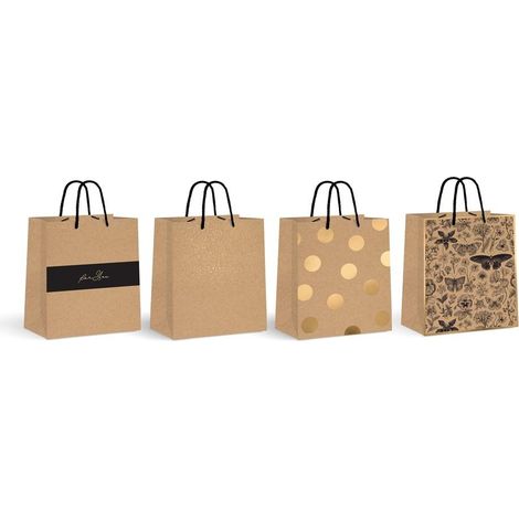 Bolsa grande de papel kraft dorado
