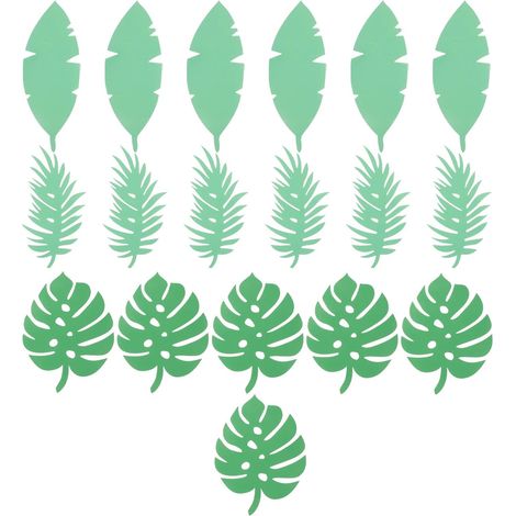Feuilles en papier vert tropical pour chambre d enfant (1/2)