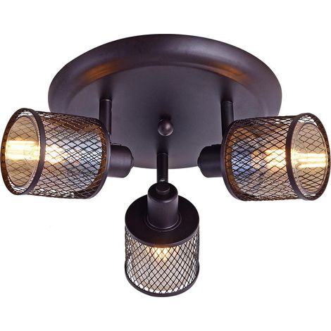 Plafoniera Candellux Canabera 3xE14 metallo bronzo/ambra 35cm (1/4)