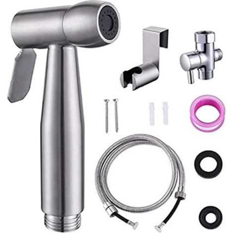 Hochdruckreinigungsset aus Edelstahl 304, 7/8"-US-Standard-Toilettensitz, Spülgriff, Spritzpistole (1/5)
