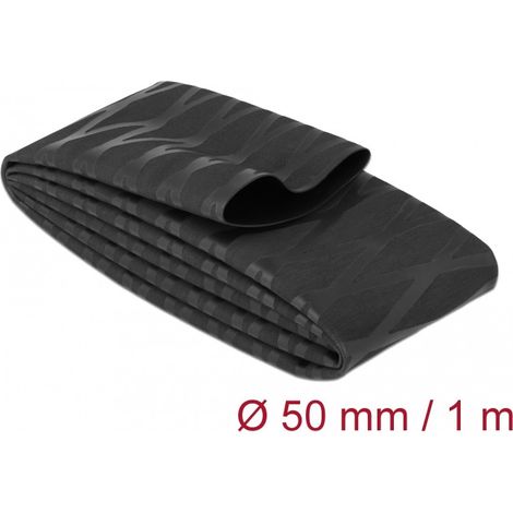 DELOCK GAINE THERMORÉTRACTABLE ANTIDÉRAPANTE EN X NOIR 1 M X 50 MM 19607
