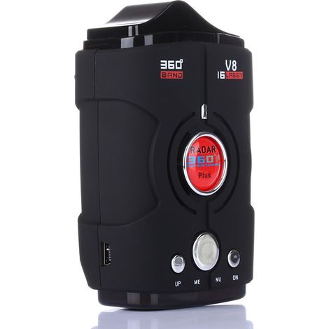 V8-Fahrzeugradarwarner, Fahrzeuggeschwindigkeitsmessradar, mobile Geschwindigkeitsüberwachung, elektronischer Hund (zweisprachig Englisch-Russisch) (1/3)