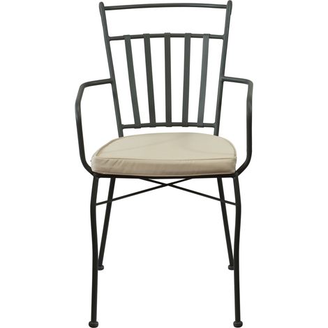 ODETTE - poltrona in metallo verniciato a polvere antracite (1/5)
