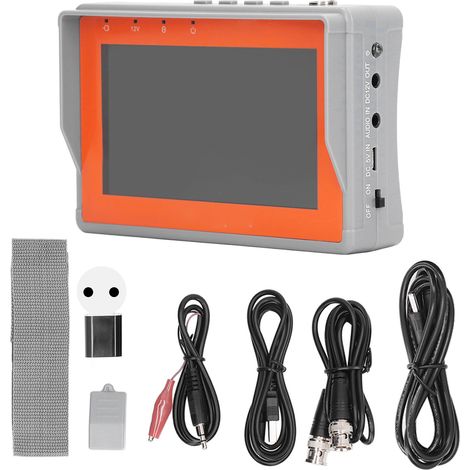 Tragbarer 4,3-Zoll-HD-, Koaxial-, AHD- und analoger 2-in-1-Videotester für CCTV-Systeme mit 100–240-V-EU-Adapter (1/5)