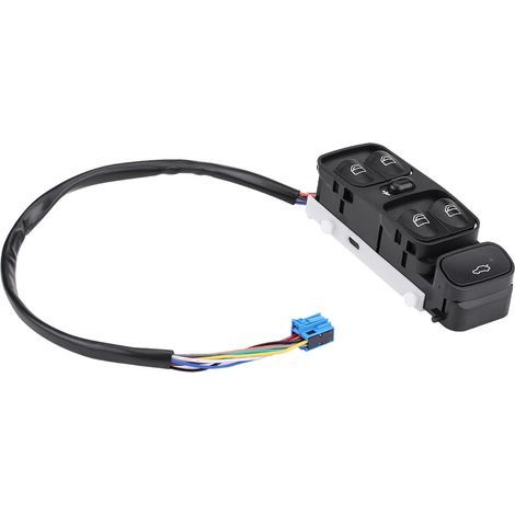 A2038210679, perfekter Ersatz für den vorderen linken schwarzen, bruchsicheren Hauptschalter für elektrische Fensterheber bei Mercedes-Benz W203 Fahrzeugen (1/5)