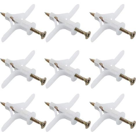 50 Chevilles pour Plaque de Plâtre Ensembles Plastique Tuyau D'expansion Avion Auto Foreuse d'extension Tube Chevilles Utilisé pour la Plupart des Murs Légers Plaques de Plâtre (1/5)