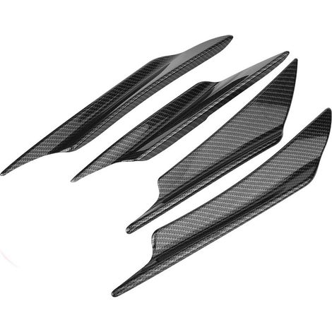 Déflecteur de pare-chocs de fabrication exquise, plastique ABS de qualité supérieure, ailerons séparateurs robustes et décoratifs, lot de 4 pour modèles réduits de voitures. (1/5)