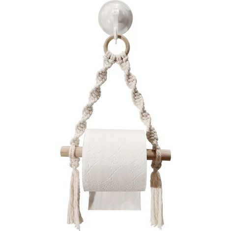 Porte-papier toilette en macramé tissé pour salle de bain (1/5)