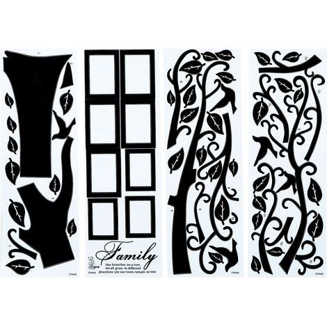 Autocollant mural DIY pour cadre photo de famille, décoration d'intérieur pour salon et chambre à coucher (1/5)