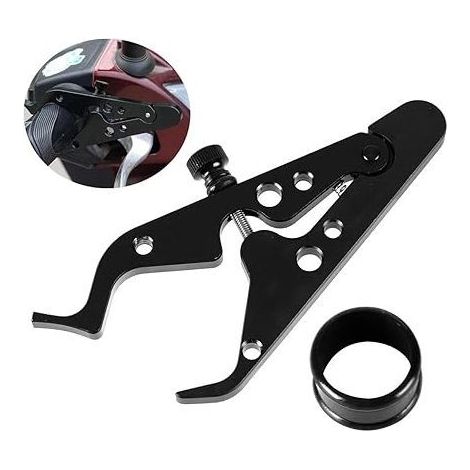 Empuñadura universal de asistencia al acelerador para motocicleta, empuñadura de sujeción con bloqueo para control de crucero y anillo de silicona. (1/5)