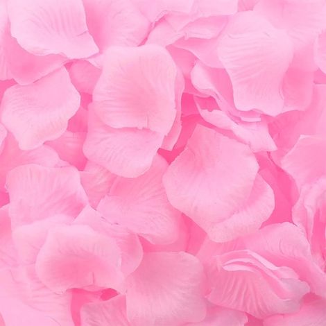 1000 pétalos de rosa artificiales, ideales para una noche romántica, compromiso, fiesta, boda o decoración floral para eventos (rosa claro). (1/5)