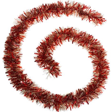 Guirlande de Noël large 10 cm Rouge et Or Longueur 2 mètres - Feeric Christmas