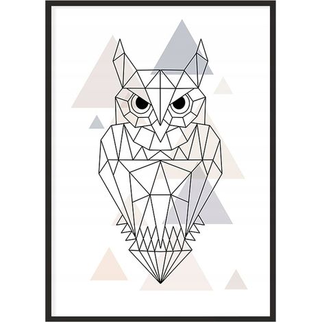 Bild Poster im Rahmen 43x33 cm Eule P1186 (1/4)