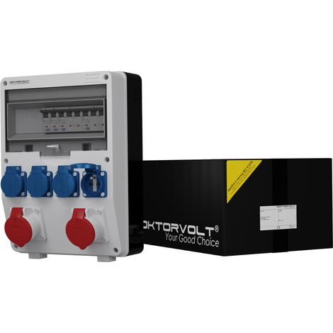 Tableau électrique de chantier TD-S 2x16 A, 4x230 V, prises Mennekes, Doktorvolt DV-2114-F (1/5)