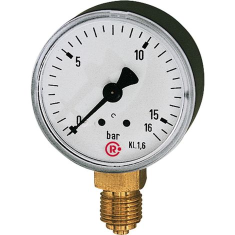 Riegler Standardmanometer, Kunststoffgeh., G 1/4 unten, -1/+0,6 bar, Ø 63 (1/2)