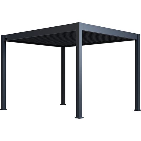 Paragon Outdoor Pergola en aluminium Grand Tuscan 1012  Pergola avec toit à lamelles  Anthracite  310x370x256 cm