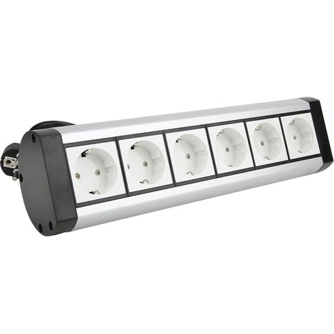 Steckdosenstecker aus Aluminiumlegierung für Haushalts- und Bürogeräte, EU-Standard 250 V, 5/6 Steckdosen (1/5)