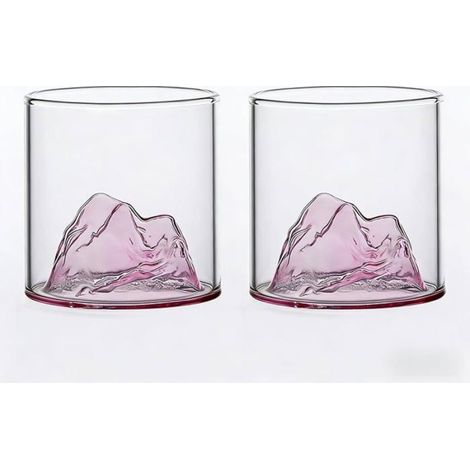 Fujiyama Lot de 2 verres à whi japonais en cristal pour whi,, martini, cocktail, rhum, bière Trparent (1/5)