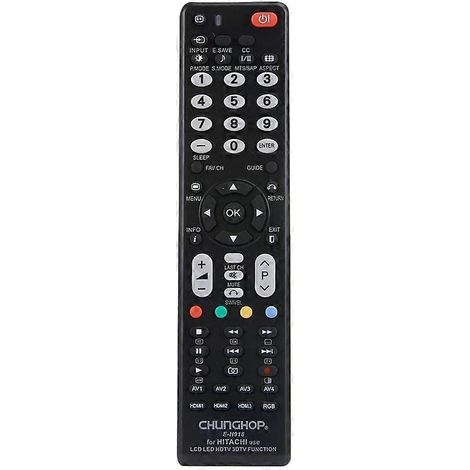 Télécommande universelle compatible avec les téléviseurs LED/LCD/HD HITACHI - CHUNGHOP E-H918 (1/5)